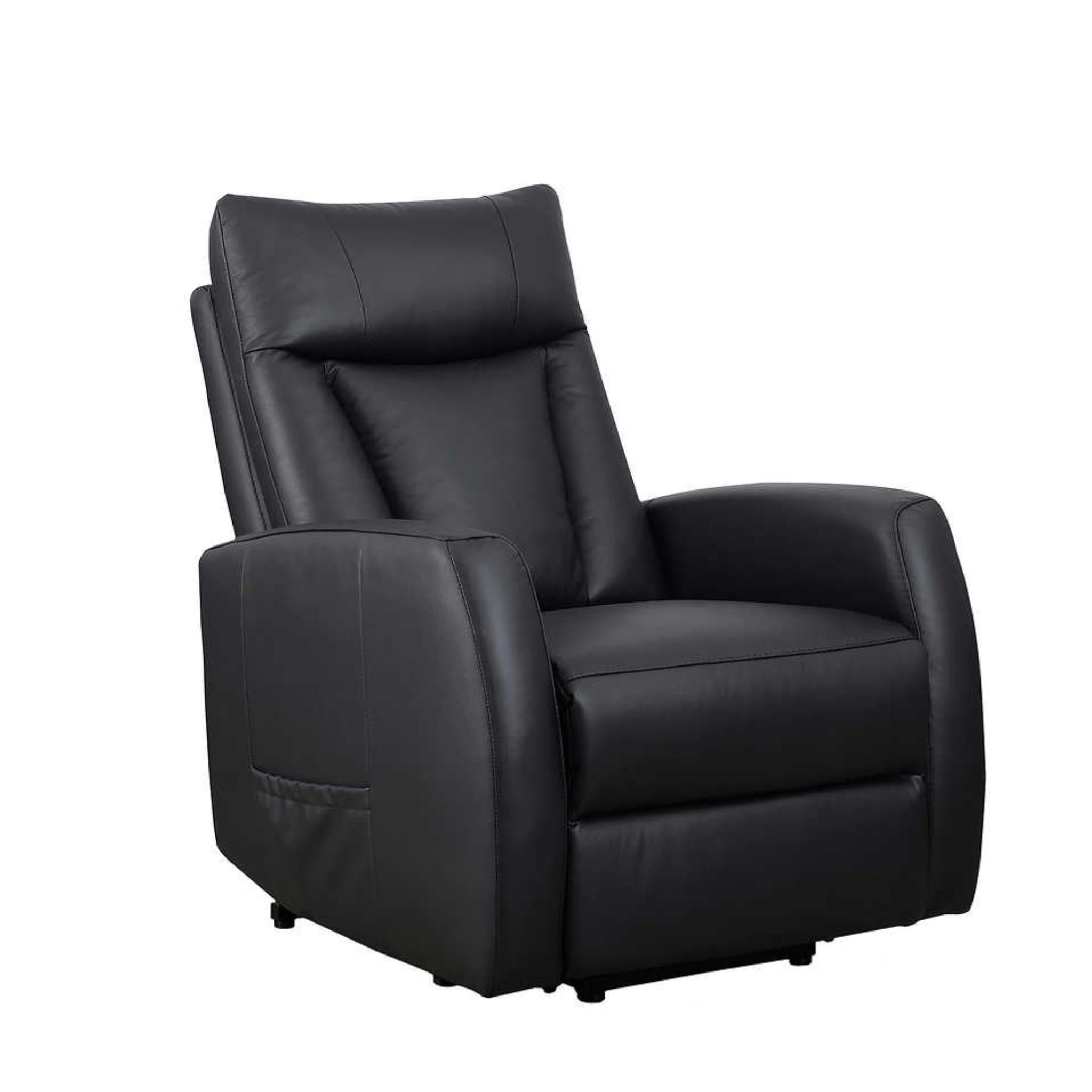 Sealy Brant Traditional Top Grain Leather Lift Chair - Black